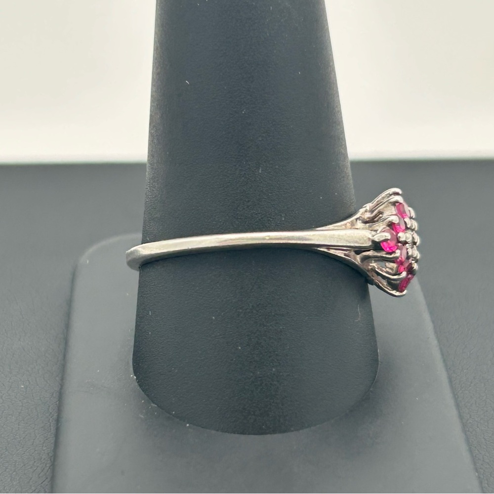 RJ Graziano Sterling Silver and Magenta Gemstone Ring - Picture 2 of 8